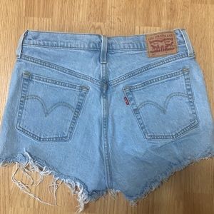 Levi’s 501 High Rise Denim Cutoffs in “Luxor View”